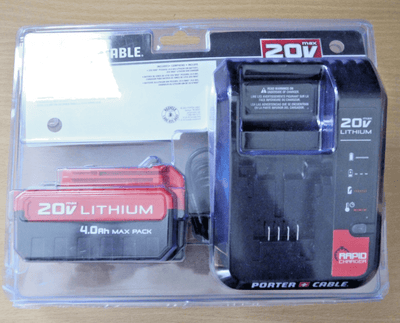 Porter Cable PCC685LCK 20V MAX 4 Ah Lithium - Ion Battery Rapid Charger Starter - MagsTag