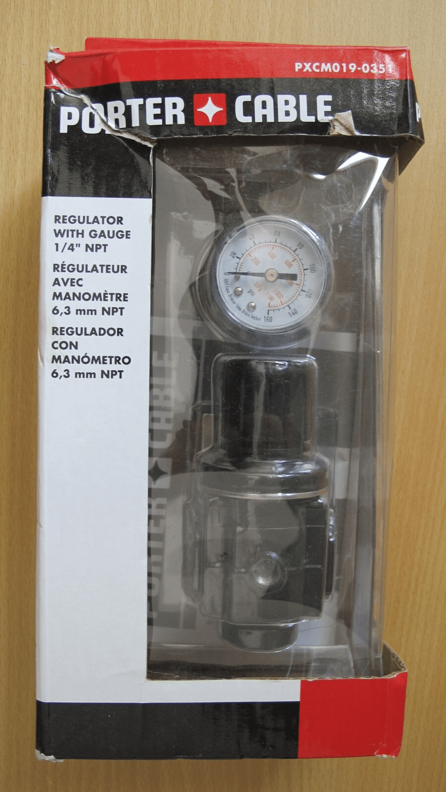 Porter - Cable PXCM019 - 0351 Regulator with Gauge 1/4 in. NPT 125 PSI Unused - MagsTag