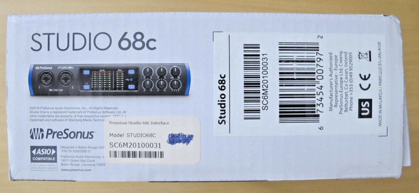 PreSonus Studio 68C 6X6 USB Type - C Audio/MIDI Audio Interface New Open Box - MagsTag