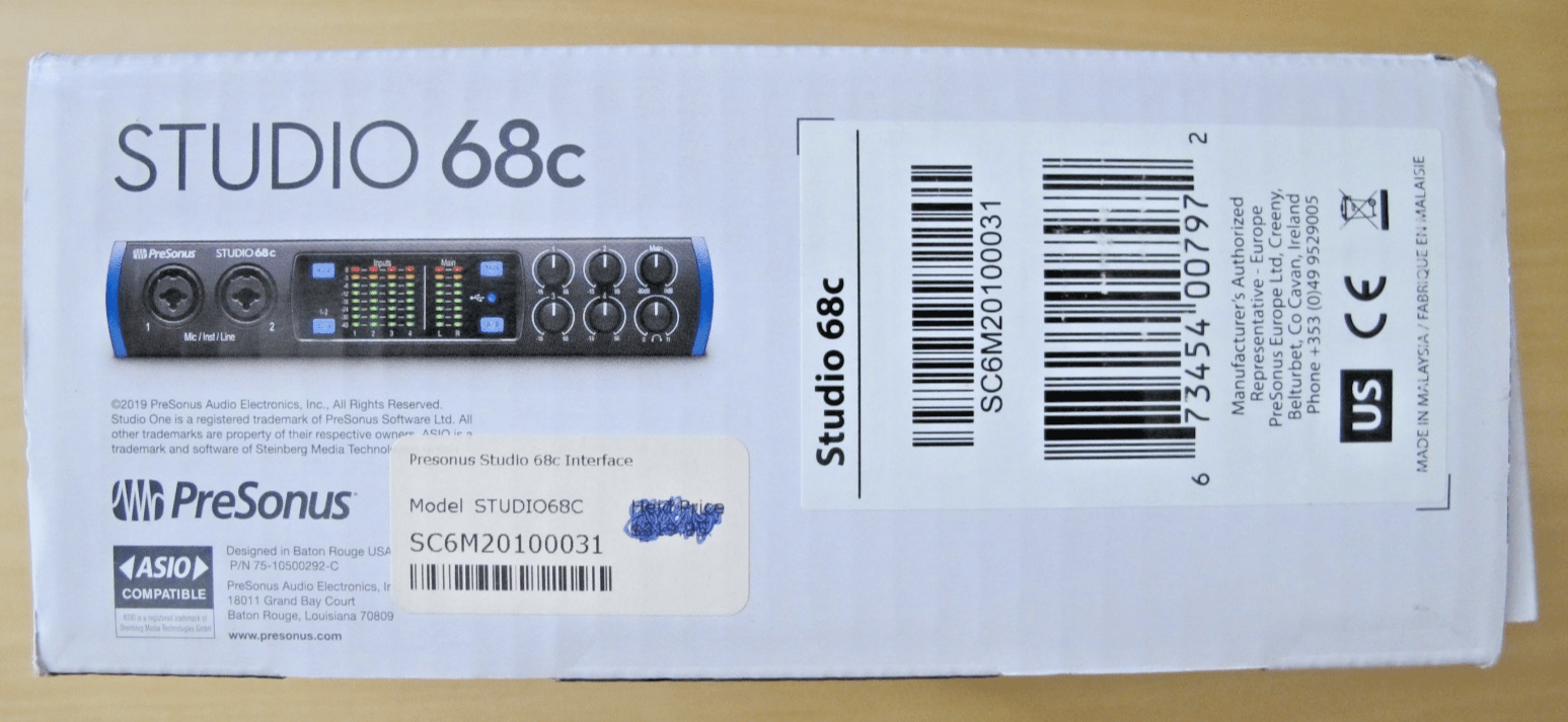 PreSonus Studio 68C 6X6 USB Type - C Audio/MIDI Audio Interface New Open Box - MagsTag