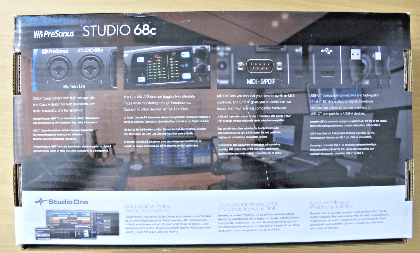 PreSonus Studio 68C 6X6 USB Type - C Audio/MIDI Audio Interface New Open Box - MagsTag