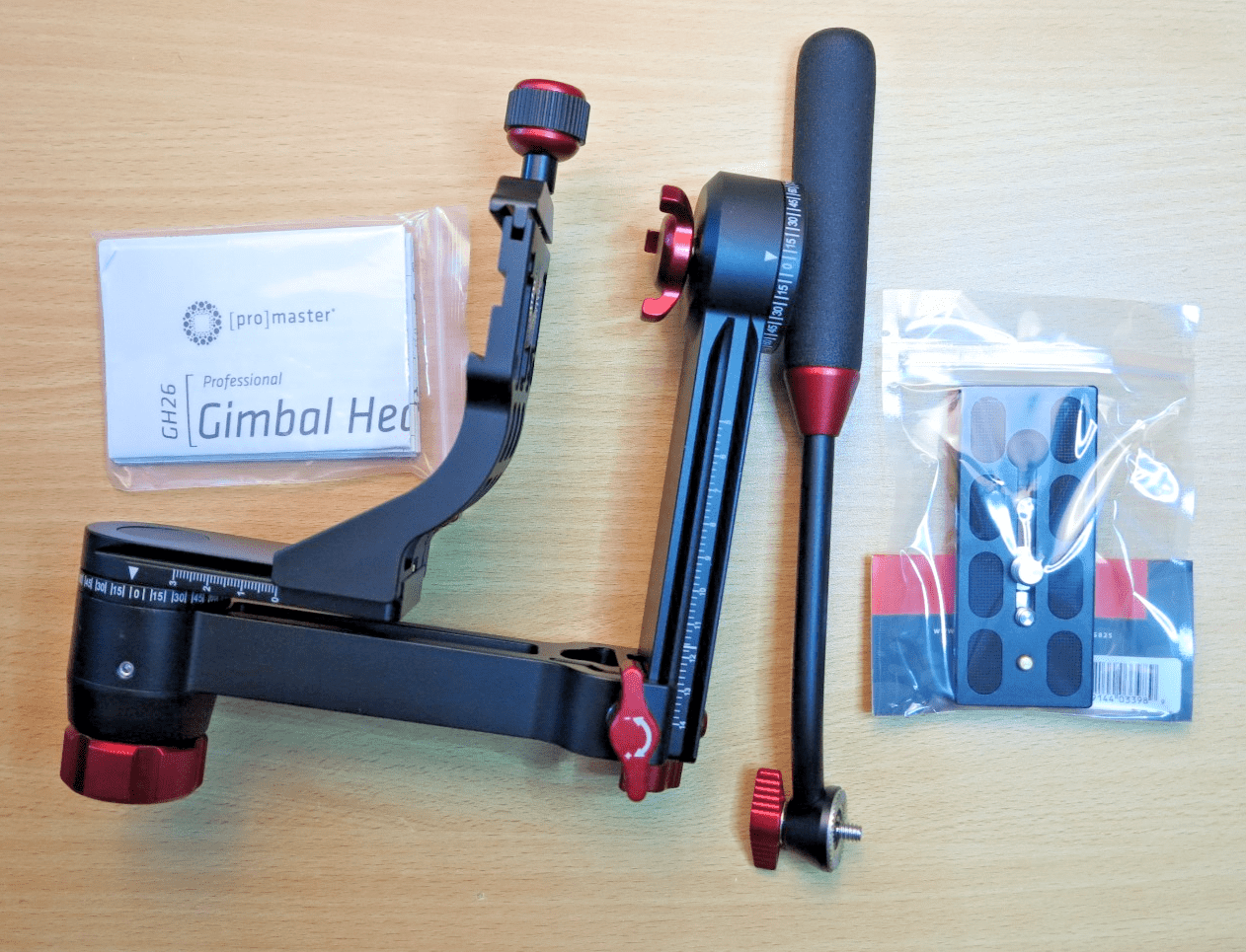 Promaster GH26 Professional Gimbal Head Dovetail mount Rotating base 9278 - MagsTag