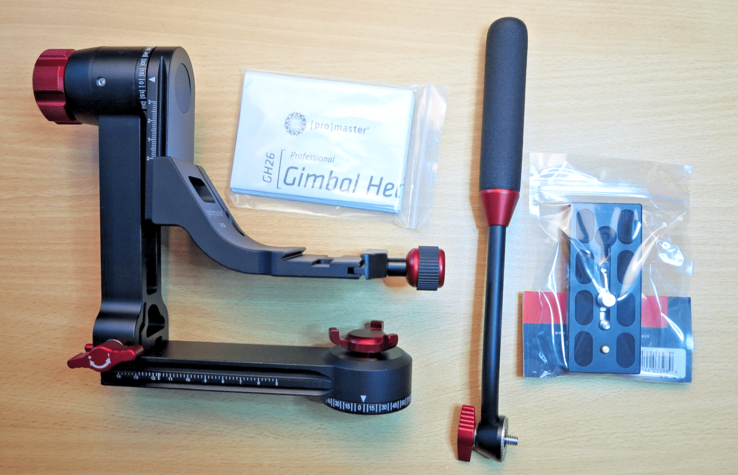 Promaster GH26 Professional Gimbal Head Dovetail mount Rotating base 9278 - MagsTag