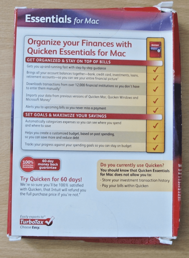 Quicken Essentials for Mac 2010 Personal Finance Software CD Retail Box New - MagsTag