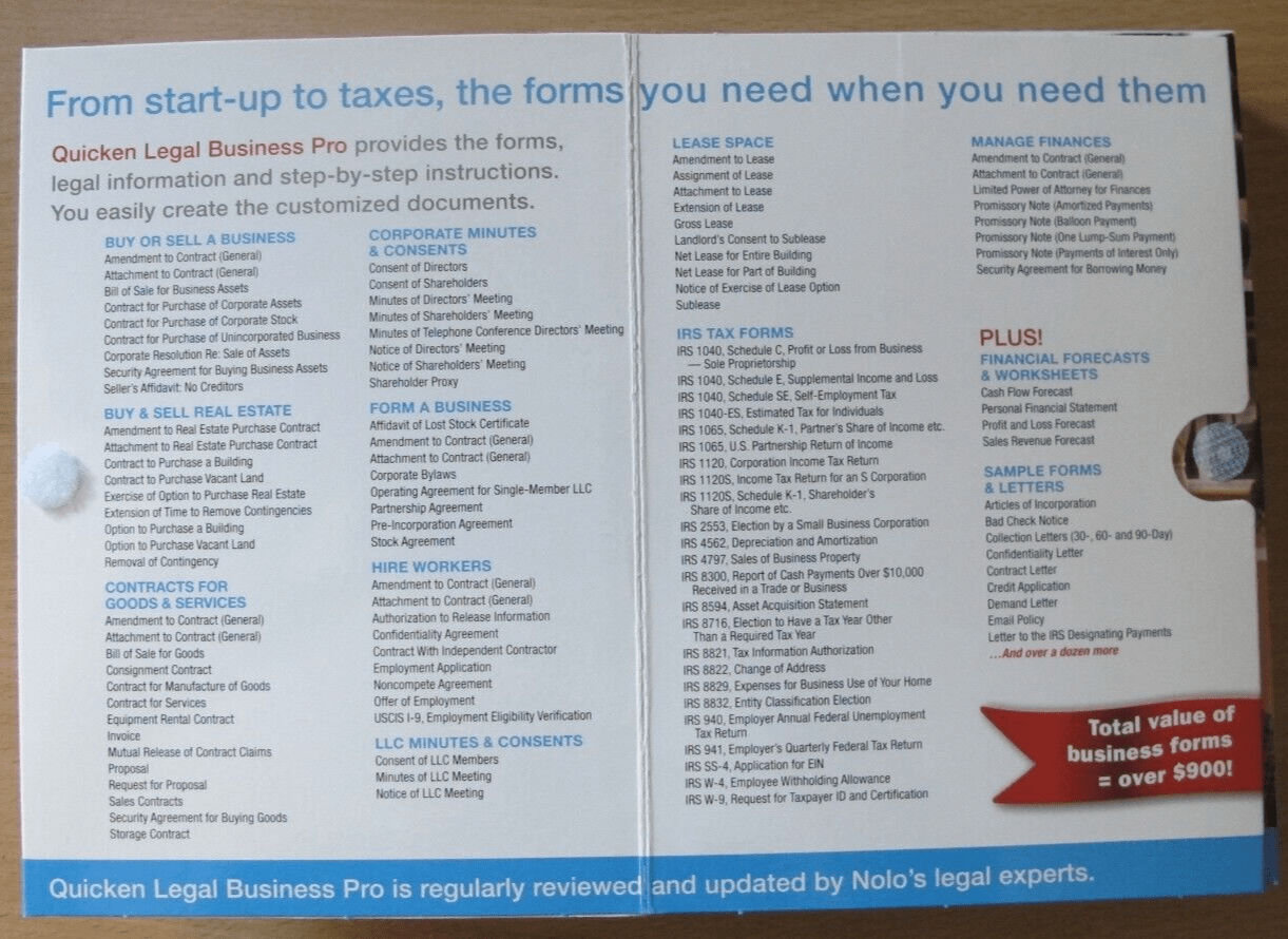 Quicken Nolo Legal Business Pro 2012 Contracts Forms Taxes Windows 10 , 7 ,Vista - MagsTag