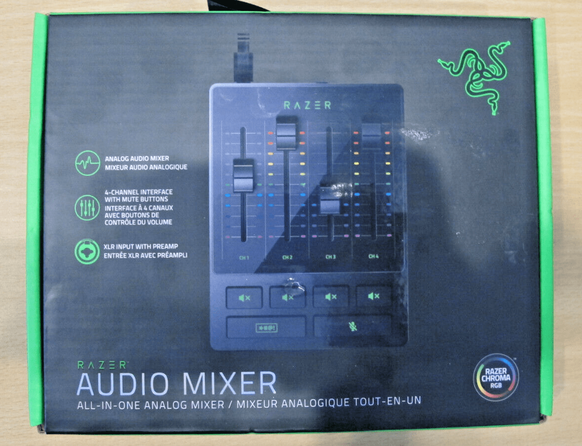 Razer Audio Mixer All - in - One Streaming Broadcasting Mixer 4 Channel XLR Preamp - MagsTag