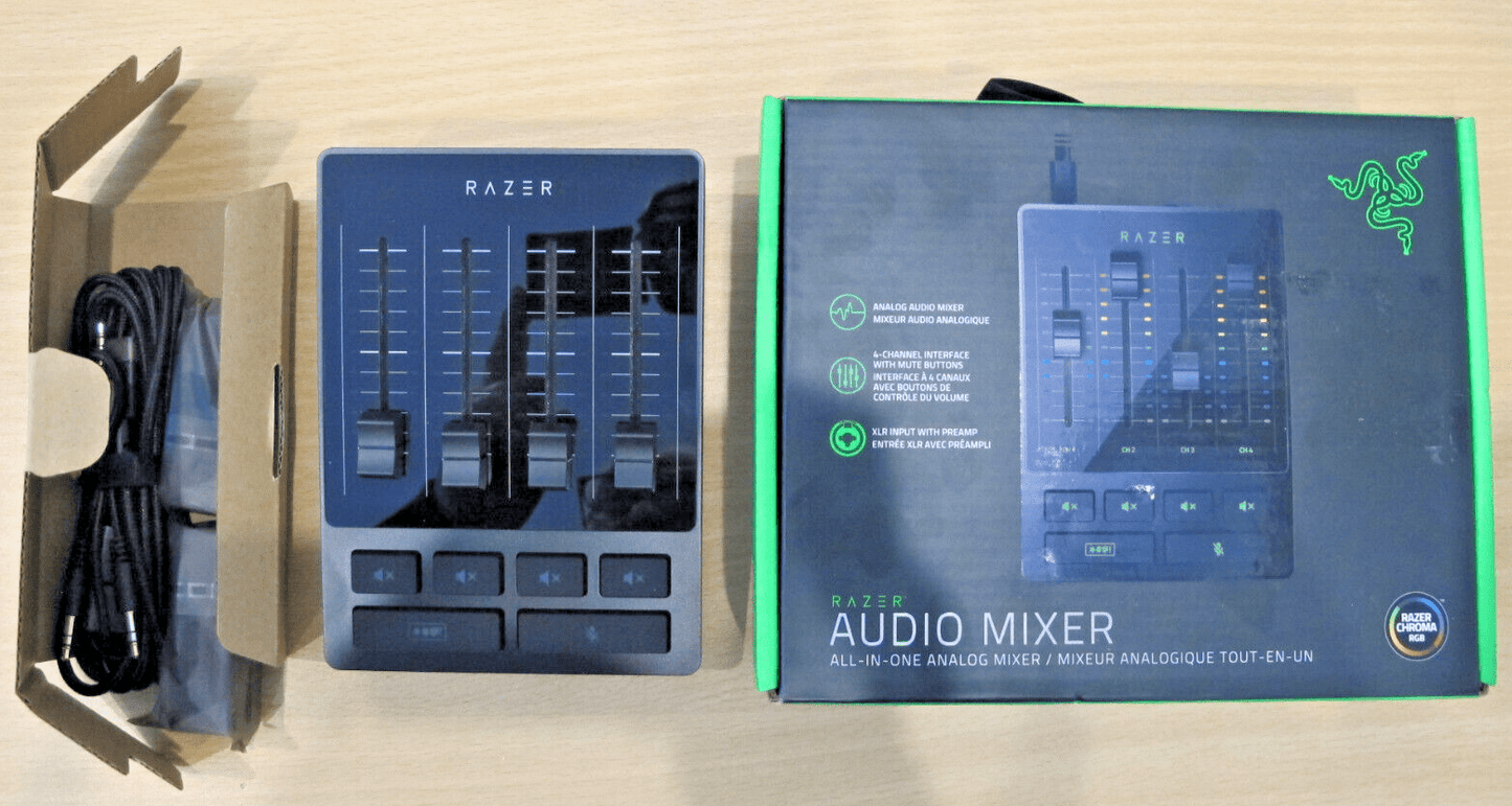Razer Audio Mixer All - in - One Streaming Broadcasting Mixer 4 Channel XLR Preamp - MagsTag