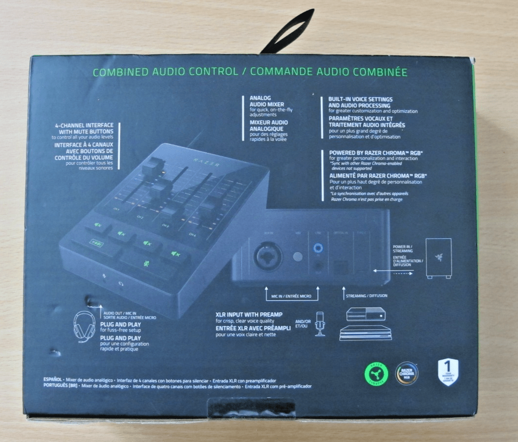 Razer Audio Mixer All-in-One Streaming Broadcasting Mixer 4 Channel XLR Preamp - MagsTag