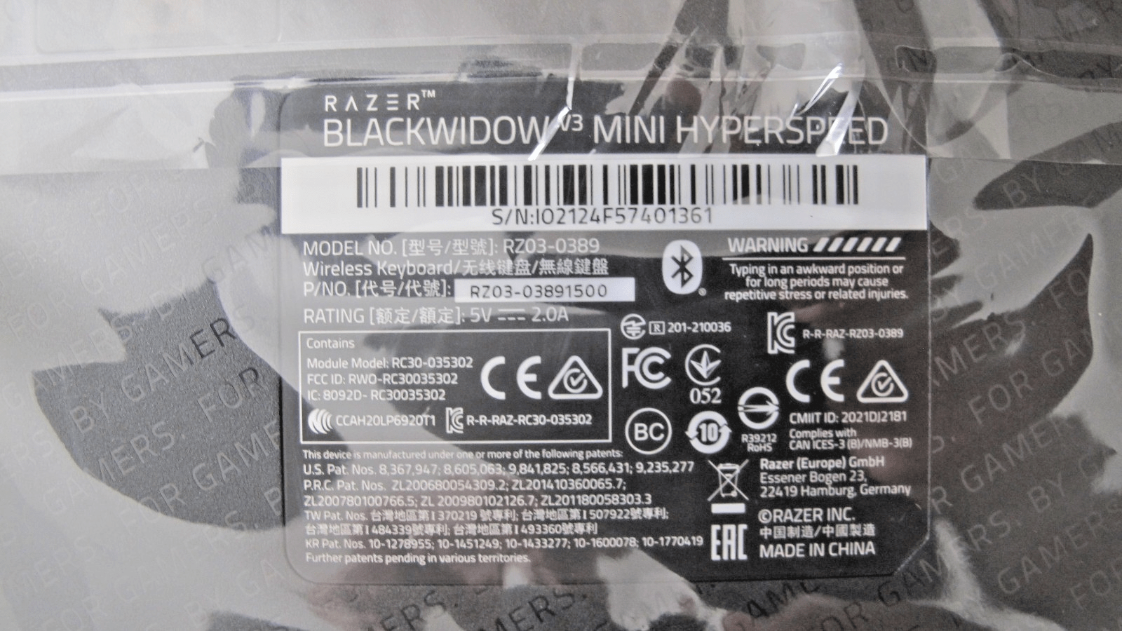 Razer BlackWidow V3 Mini HyperSpeed Mechanical Gaming Keyboard Black Unused New - MagsTag