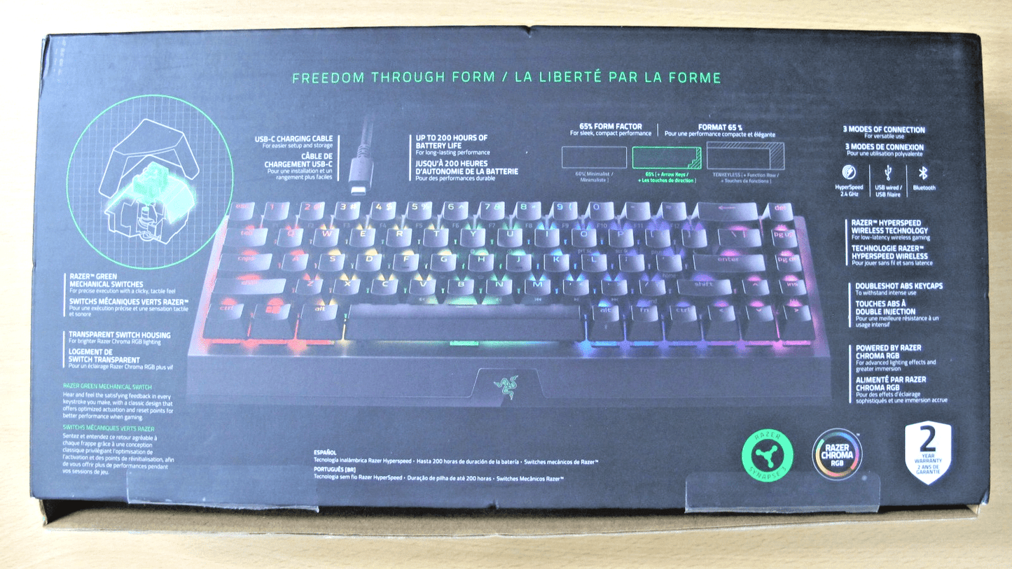 Razer BlackWidow V3 Mini HyperSpeed Mechanical Gaming Keyboard Black Unused New - MagsTag