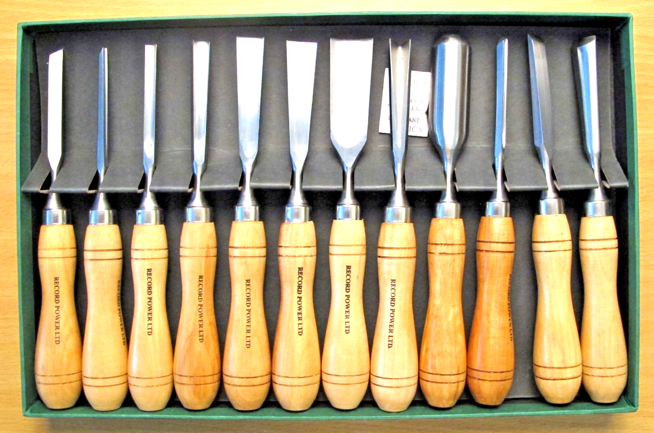 Record Power RPCV12A 12 Piece Carving Tool Set with DVD and Booklet - MagsTag