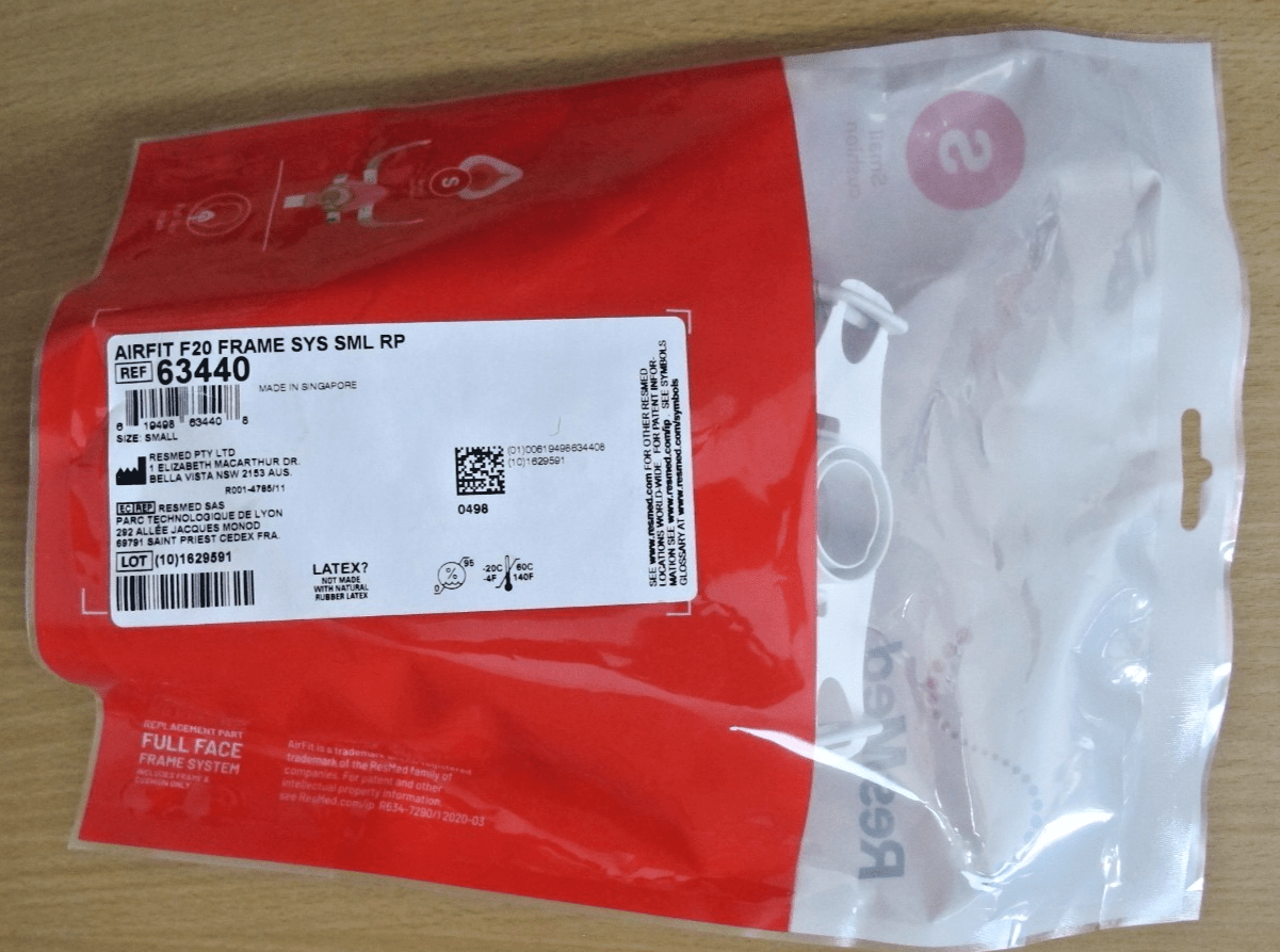 Resmed Airfit F20 - Small, Full Face Frame System New, Sealed 63440 - MagsTag