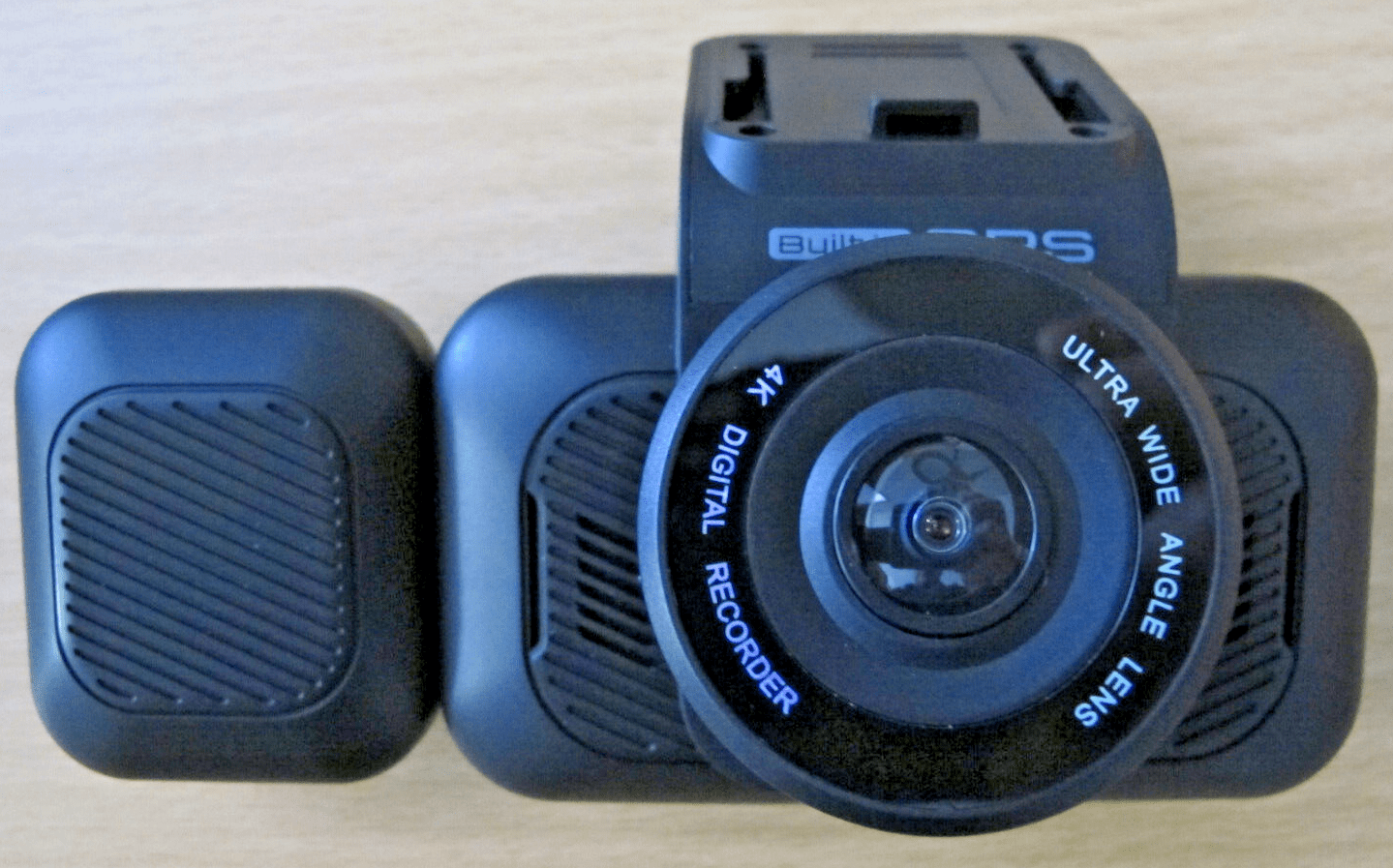 Rexing - V5 Plus 3 - Channel 4K Dash Cam 3" LCD Voice Control, Wi - Fi GPS Open Box - MagsTag