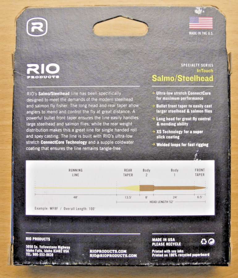 RIO INTOUCH WF6F SALMON STEELHEAD Fly line Moss Yellow Freshwater - MagsTag