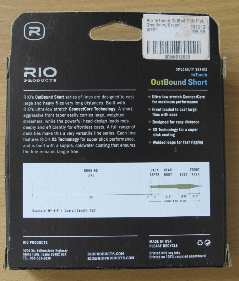 Rio WF8F/I Intouch Outbound Short F I Fly Line freshwater saltwater unused - MagsTag