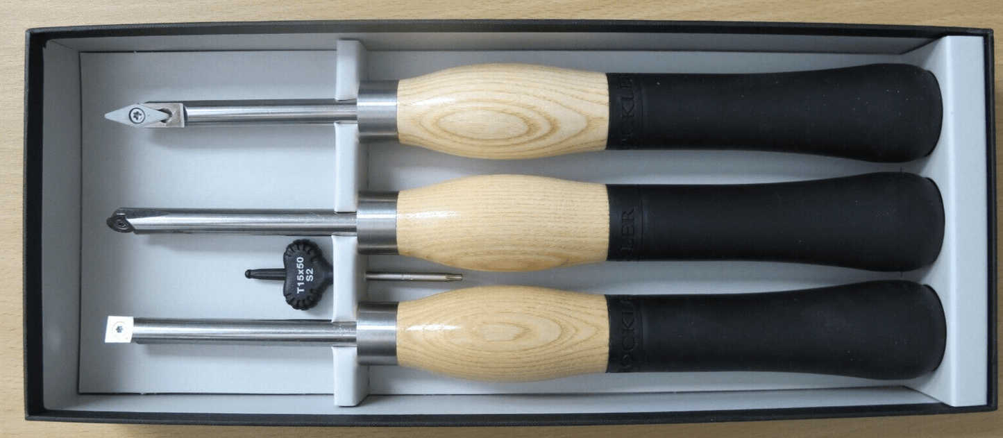 Rockler Mini Ergonomic Carbide Turning 3 Piece Set Woodworking Tools Unused - MagsTag