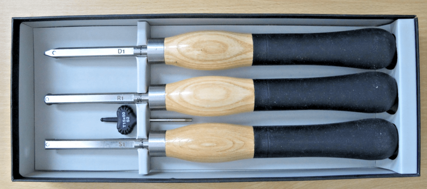 Rockler Mini Ergonomic Carbide Turning Tools 3 - Piece Set Woodworking Tools 0820 - MagsTag