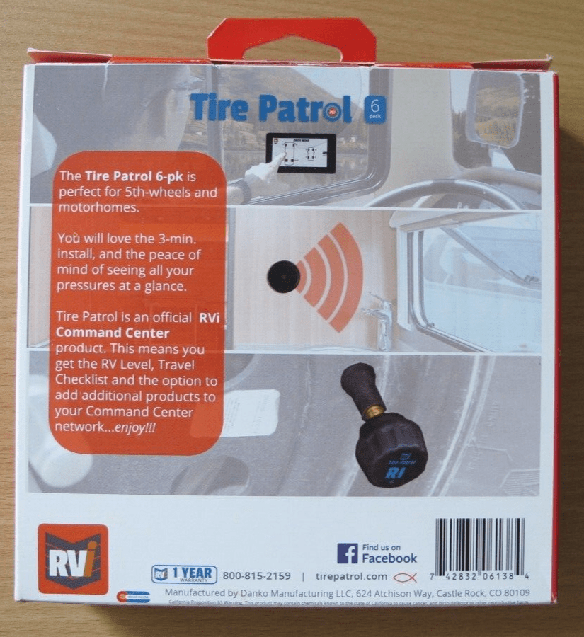 RVi Tire Patrol Tire Pressure Sensor 6 - pk for Motorhome Mint - MagsTag
