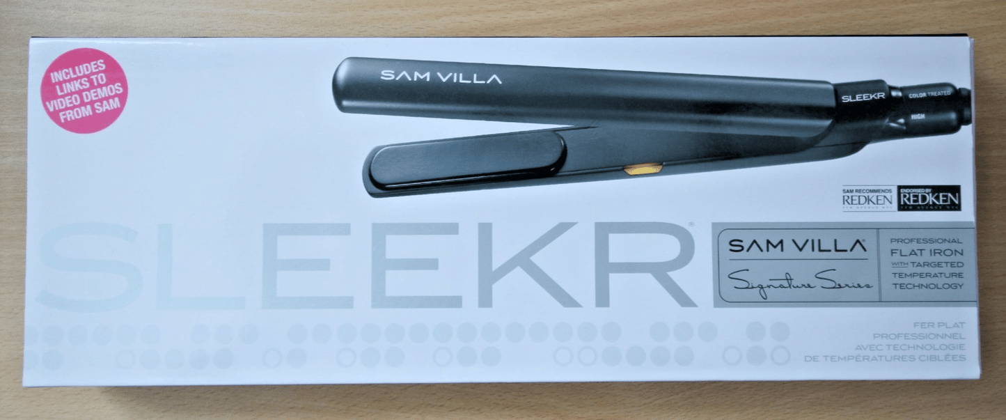 Sam Villa SLEEKR Professional Ceramic Ionic Flat Iron Hair Straightener Unused - MagsTag