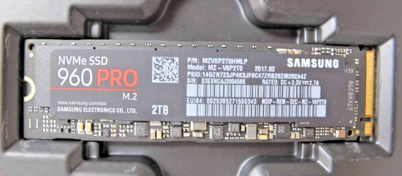 Samsung 960 PRO Series - 2TB PCIe NVMe - M.2 Internal SSD (MZ - V6P2T0BW) Unused - MagsTag