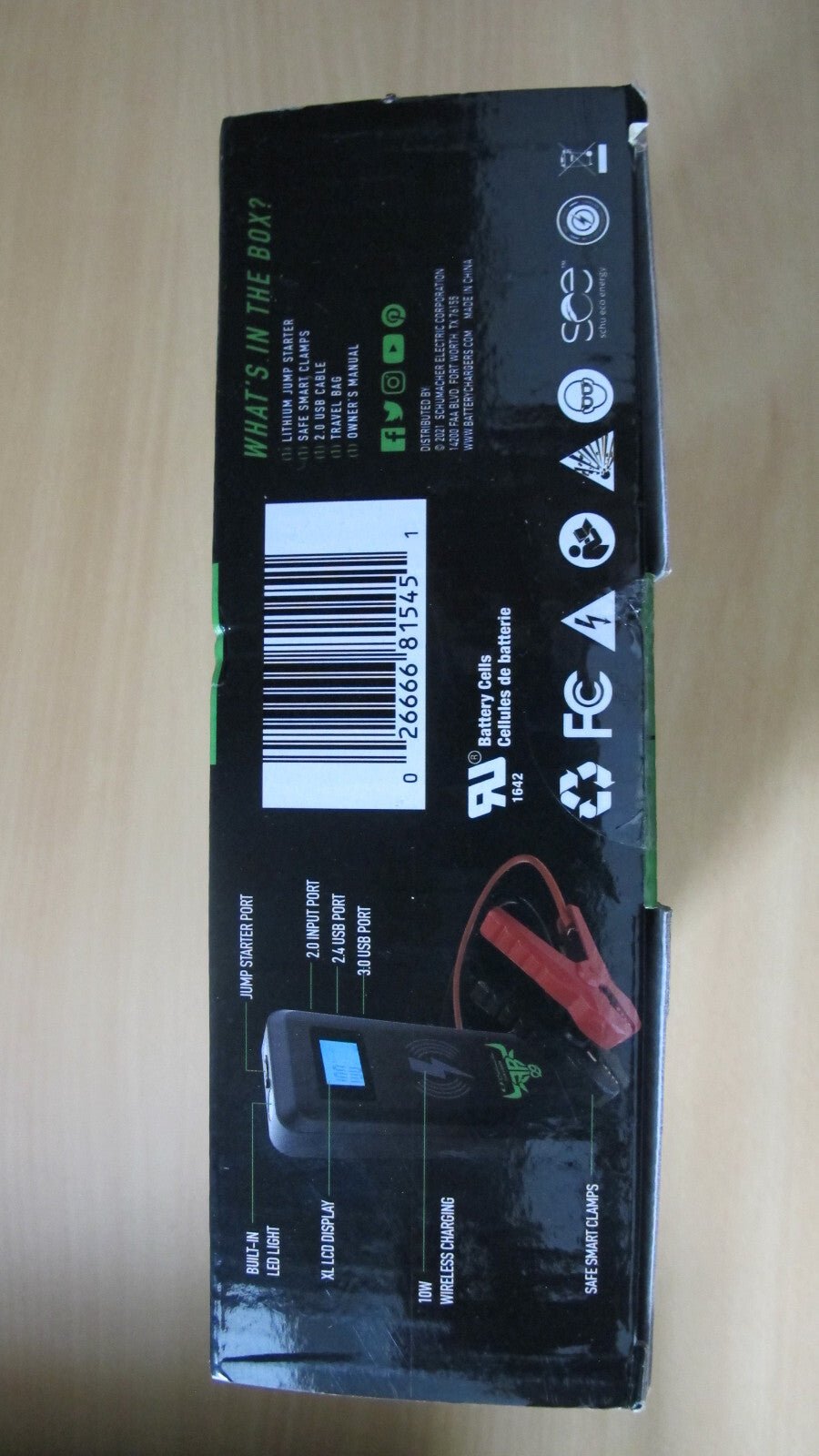 SCHUMACHER FRO1545 JUMP STARTER LITHIUM - ION 2000A 10.0L gas 6.0L Open Box Unused - MagsTag