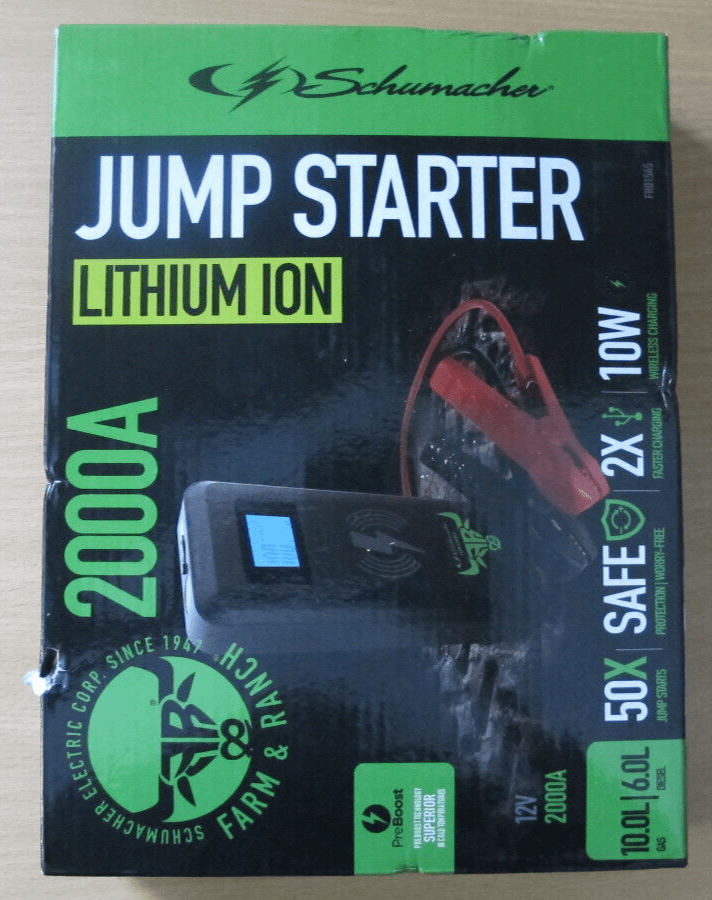 SCHUMACHER FRO1545 JUMP STARTER LITHIUM - ION 2000A 10.0L gas 6.0L Open Box Unused - MagsTag