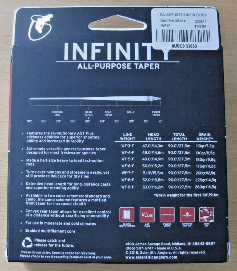 Scientific Anglers Amplitude Smooth Infinity AST PLUS Fly Line WF5F Unused - MagsTag