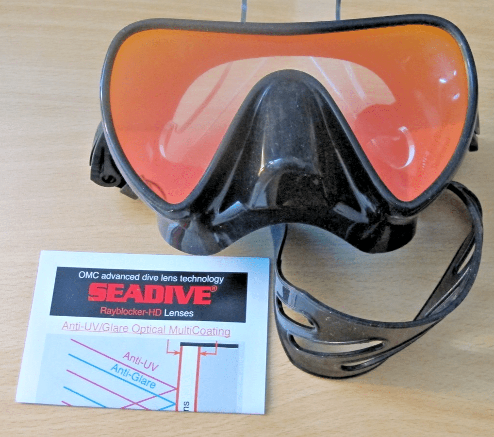 SeaDive SeaLite RayBlocker HD Diving Silicone Mask Anti-UV Glare Frameless - MagsTag