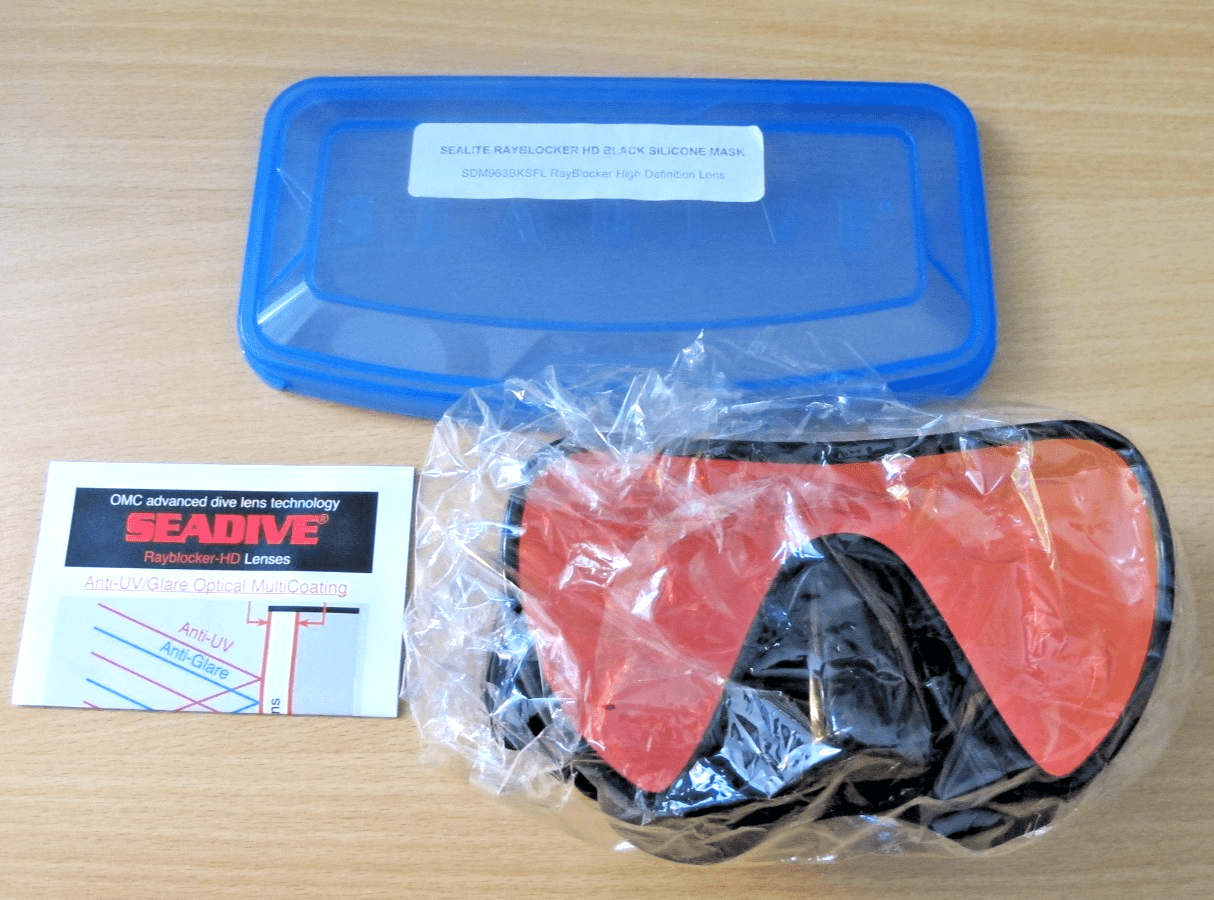 SeaDive SeaLite RayBlocker HD Diving Silicone Mask Anti-UV Glare Frameless - MagsTag