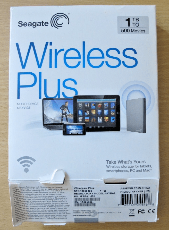 Seagate Wireless Plus 1TB Hard Drive PC Mac Wi - Fi Built - in 802.11 b/g/n Unused - MagsTag