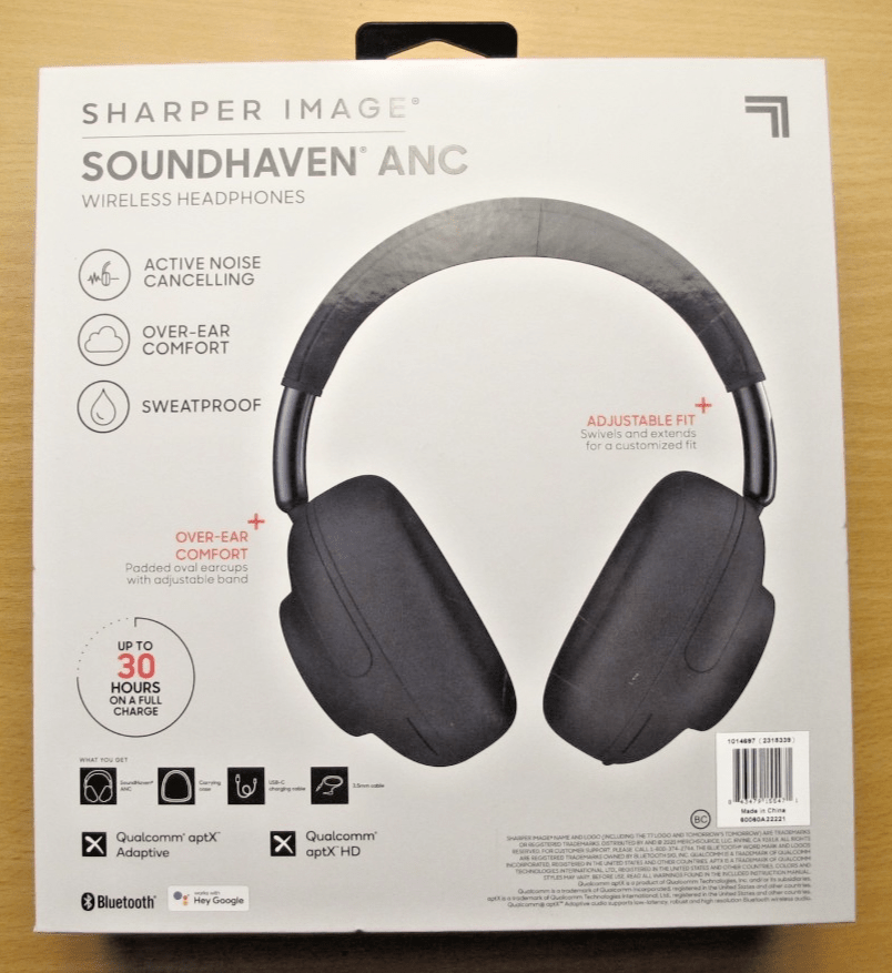 Sharper Image SOUNDHAVEN ANC Over - Ear Wireless Headphones Black - MagsTag