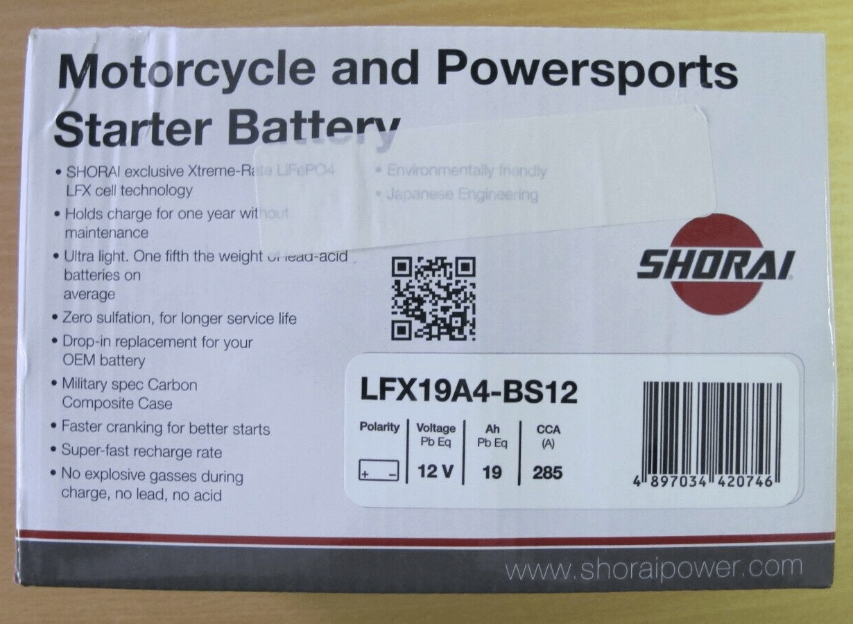 Shorai LFX09A2 - BS12 Lithium Iron Extreme - Rate Battery - MagsTag
