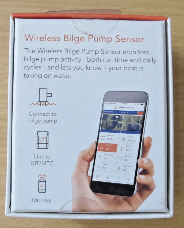 Siren Marine Wireless Bilge Pump Sensor SM - WLS - BILG New Unused - MagsTag