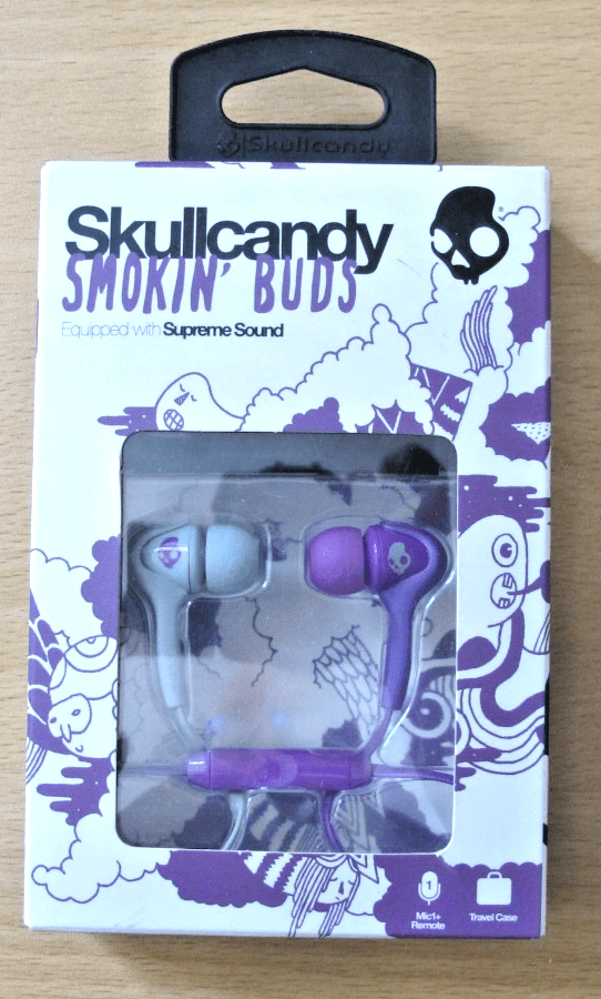 Skullcandy Smokin Buds Earbuds with Mic in Athletic Purple New - MagsTag