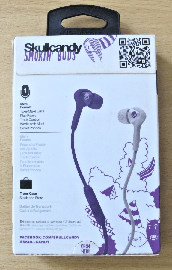 Skullcandy Smokin Buds Earbuds with Mic in Athletic Purple New - MagsTag