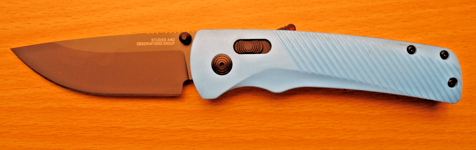 SOG Flash AT Daily Carry Ambidextrous Straight Pocket Folding Knive Civic Cyan - MagsTag