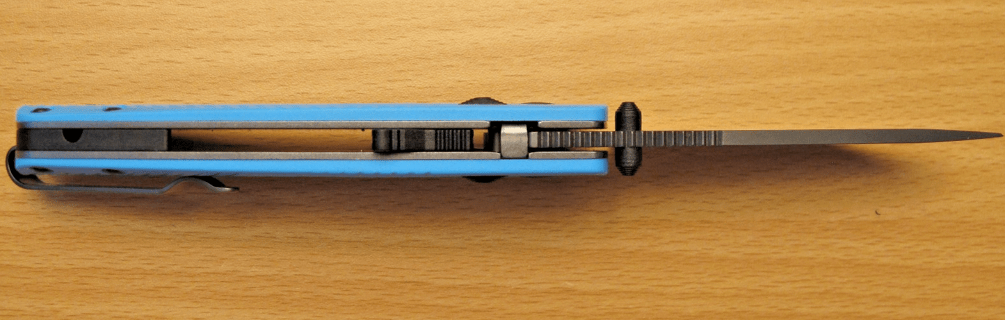 SOG Flash AT Daily Carry Ambidextrous Straight Pocket Folding Knive Civic Cyan - MagsTag