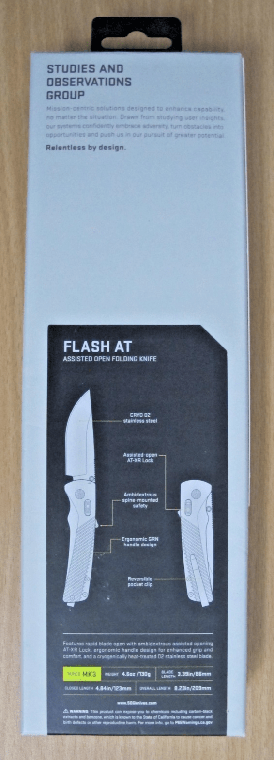 SOG Flash AT Daily Carry Ambidextrous Straight Pocket Folding Knive Civic Cyan - MagsTag