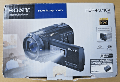 Sony HDR - PJ710V (32 GB) AVC Camcorder Full HD 1920×1080 video Built - in projector - MagsTag