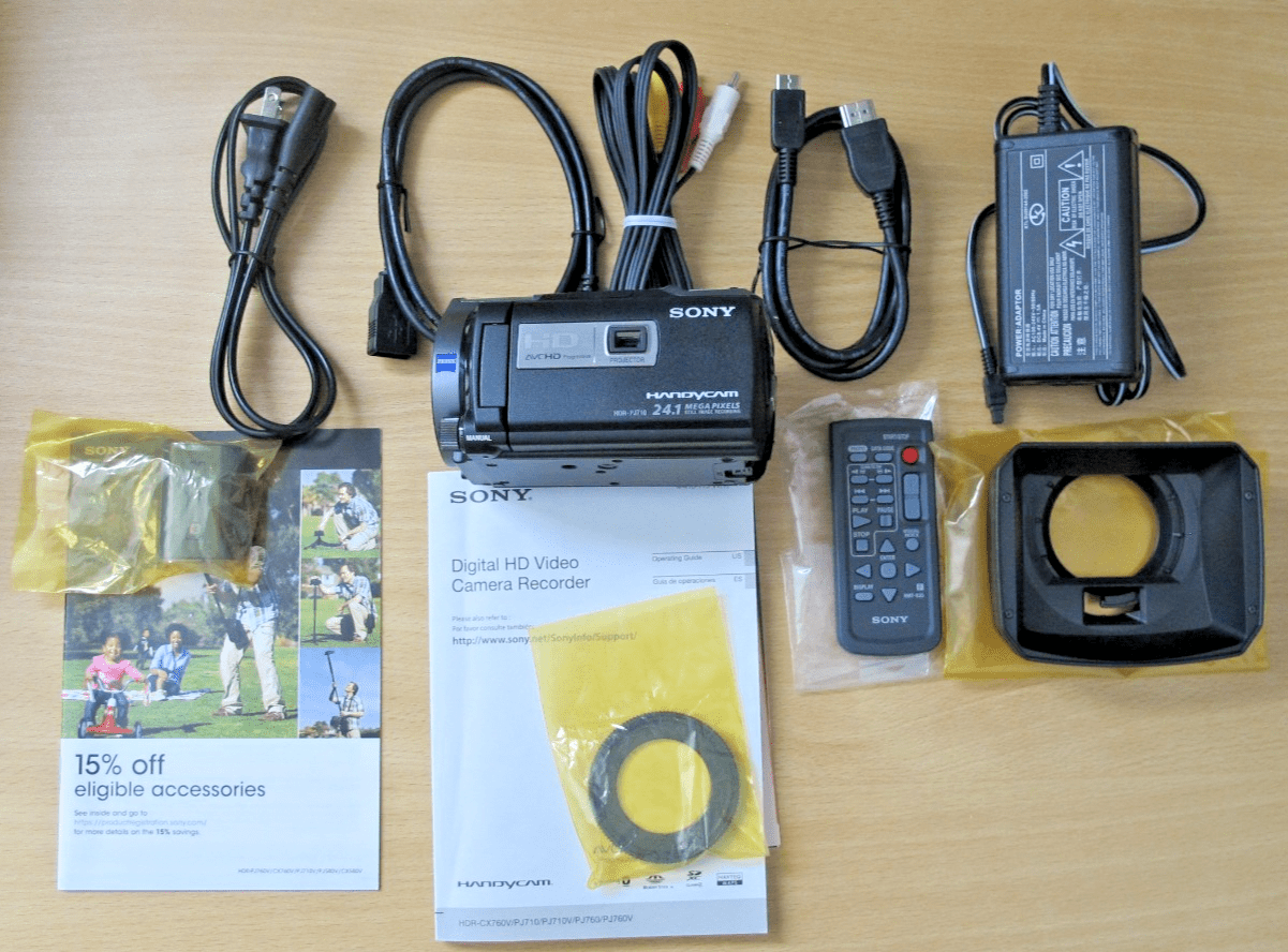 Sony HDR - PJ710V (32 GB) AVC Camcorder Full HD 1920×1080 video Built - in projector - MagsTag