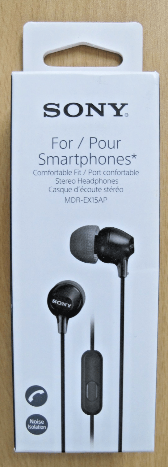 Sony MDR - EX15AP In - Ear Earbud with Microphone Black MDREX15AP/B - MagsTag