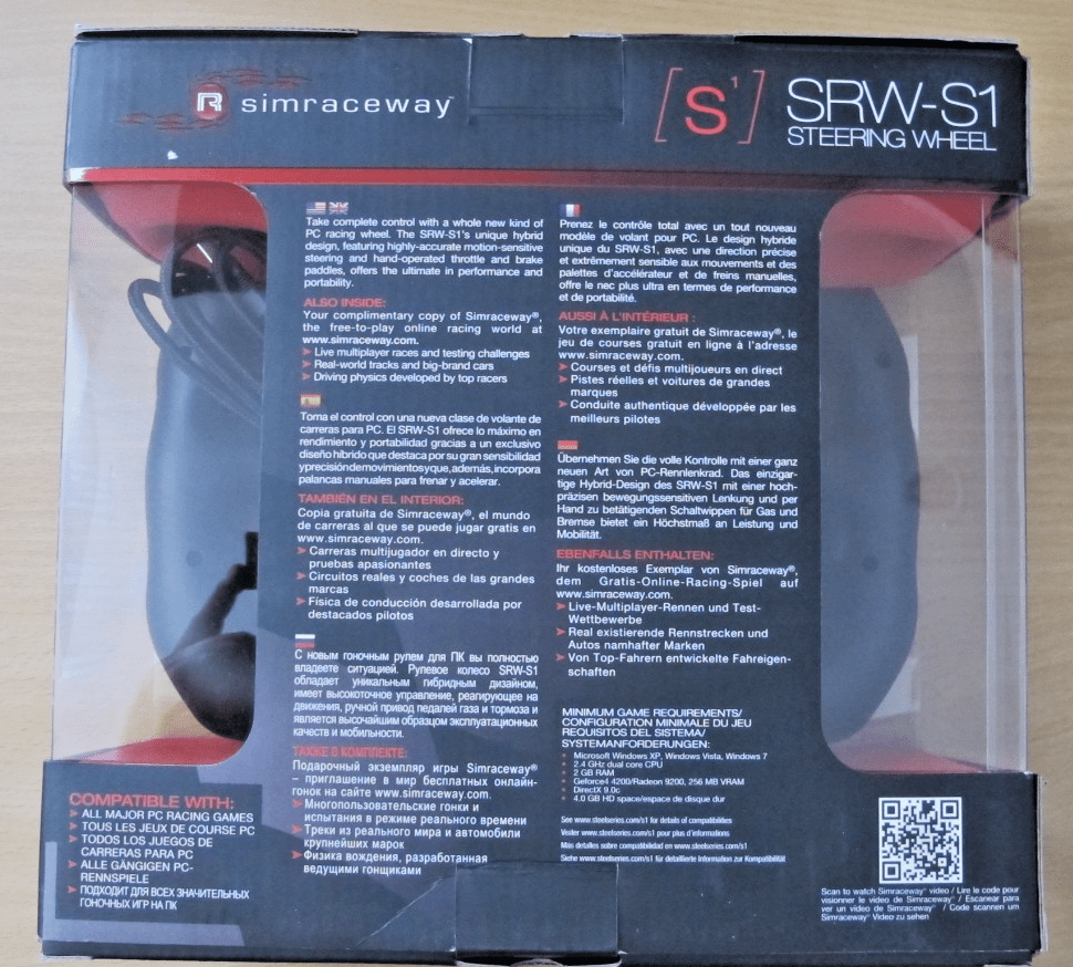 SteelSeries Simraceway SRW - S1 Gaming Steering Wheel USB PC - MagsTag