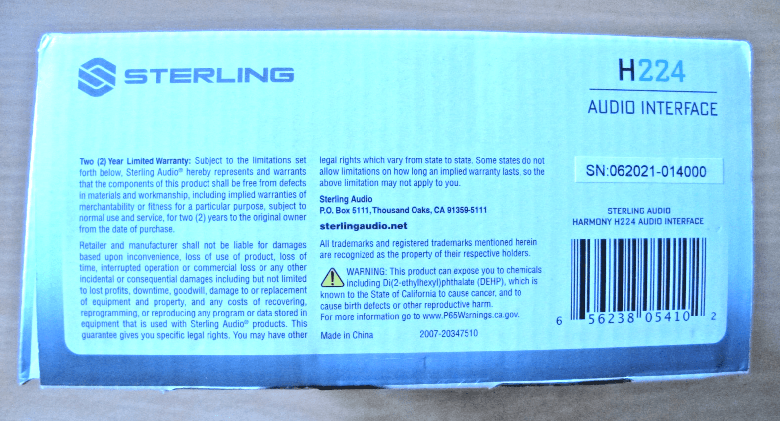 Sterling Harmony H224 USB C Audio Interface 24 - Bit 192hHz Unused Mint - MagsTag