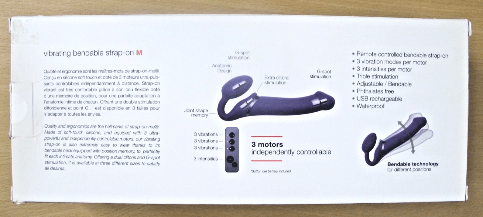 Strap-On-Me Vibrating 3 Motors USB Rechargeable strap-on MEDIUM Massager - MagsTag