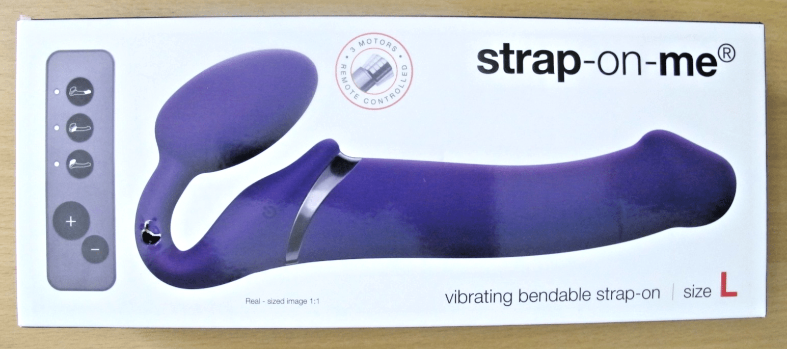 Strap on Me Vibrating Bendable Strapless Strap on Large Purple Massager New - MagsTag
