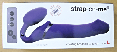 Strap on Me Vibrating Bendable Strapless Strap on Large Purple Massager New - MagsTag