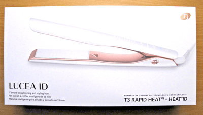 T3 LUCEA ID Hair Straightener White Rapid Heat Straightening & Styling Iron - MagsTag