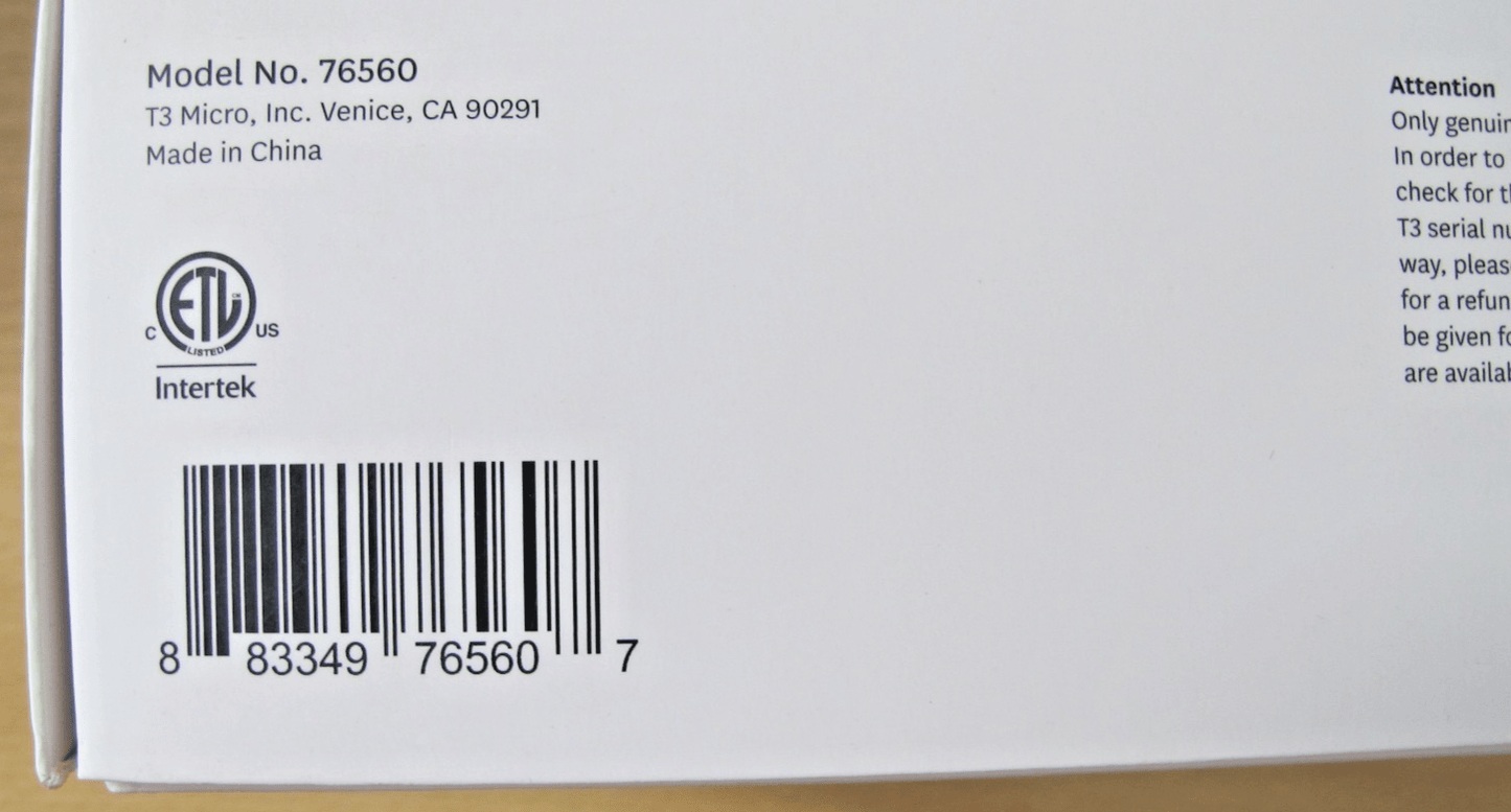 T3 SinglePass Wave Professional Tapered 1.25" - 0.75" Styling Wand 76560 Unused - MagsTag