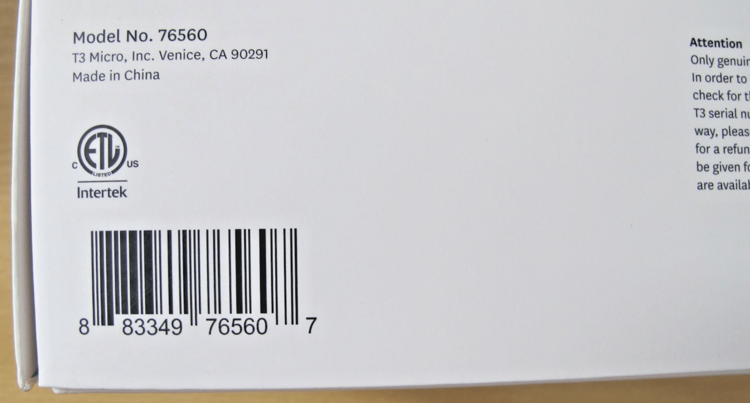 T3 SinglePass Wave Professional Tapered 1.25" - 0.75" Styling Wand 76560 Unused - MagsTag