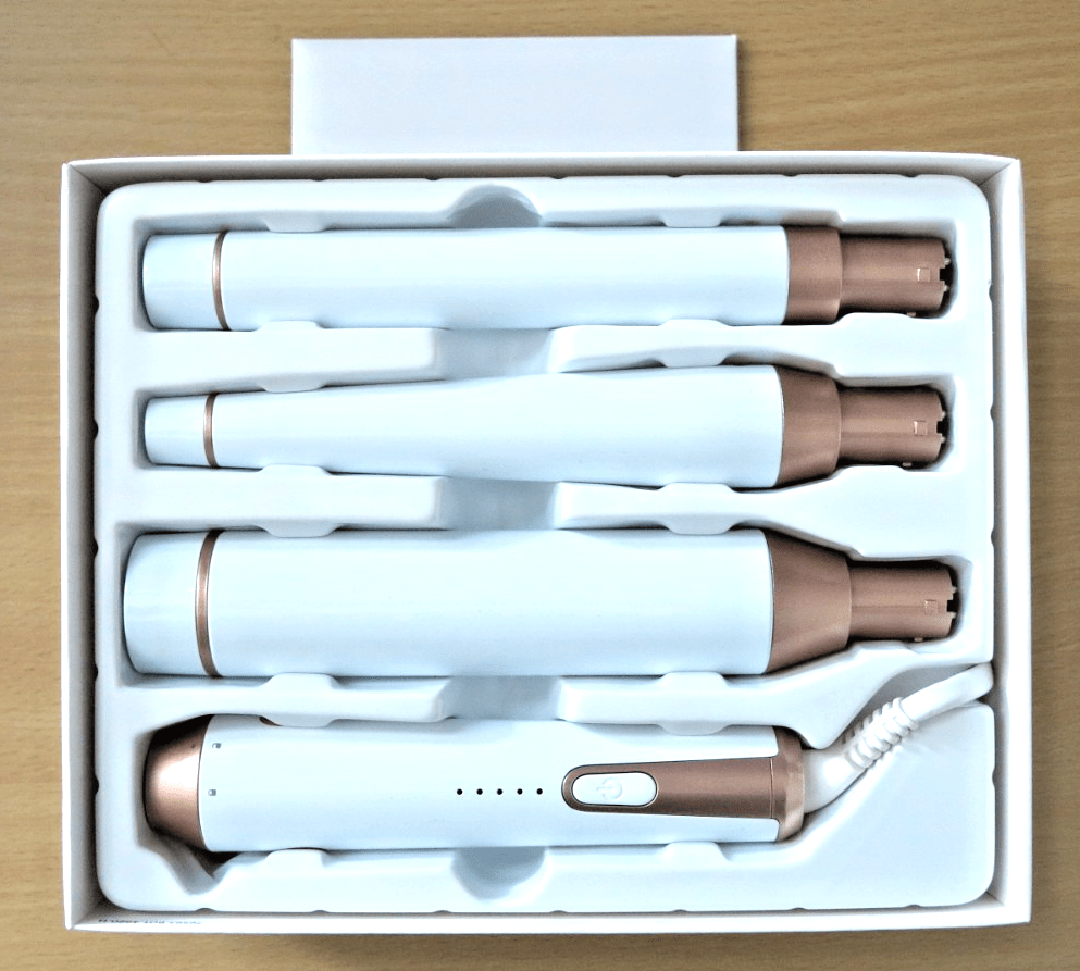 T3 Whirl Trio Styling Wand With Three Interchangeable Barrels Model 76583 White - MagsTag